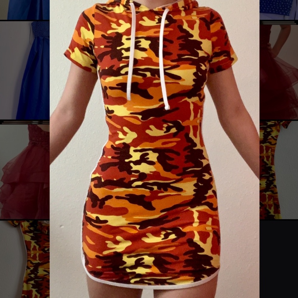 Camouflage mini dress